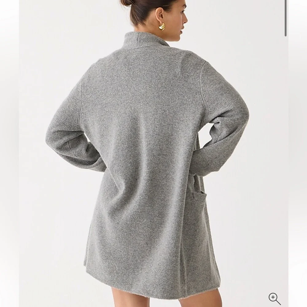 J. Crew Open-Front Camel/Tan Cozy Cardigan Sweater - Picture 2 of 3